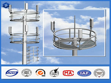 Q345 çelik malzeme monopole telekomünikasyon kulesi 6 - 28 mm Kalınlık