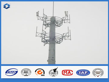 10 - 40 m Elektrikli cep telefonu kulesi Çelik Monopole direk Slip Joint Bağlantı