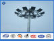 Çelik sac Malzeme yüksek direk led aydınlatma direği, ASTMA 123 / EN ISO 1461 standart projektör direği / direk