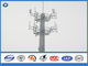 10 - 40 m Elektrikli cep telefonu kulesi Çelik Monopole direk Slip Joint Bağlantı